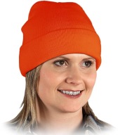 Teplá, zateplená zimná pracovná čiapka, oranžová