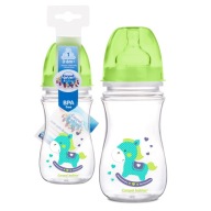 CANPOL ŠIROKÁ ANTIKOLICKÁ FĽAŠA 240ml HRAČKY +3m
