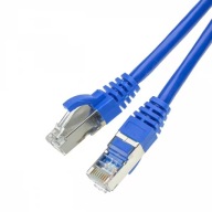 Patchcord S/FTP kat.6A CU modrý 1m