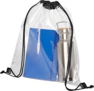 Batoh TRANSPARENT BAG, čierna plážová taška, priehľadná taška-batoh