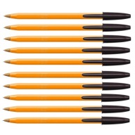 Perá BIC Orange Black 0,8 mm Sada 10 ks