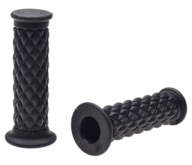 Radenie riadidiel motocykla Retro Karo Rubber Black 22 / 24,5 - 123 mm