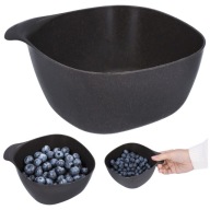 MISKA NA OBALU S RÚČKOU 0,75L MÁLA 14x17 CM MISKA HNEDÁ PLAST BIO