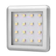 ŠTVERCOVÉ 1,5W TEPLÉ BIELE LED PODSKRINÍKOVÉ SVIETIDLÁ