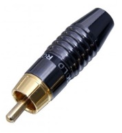 Zástrčka RCA cinch Plug HQ pre kábel do 6,5 mm zlata (1970