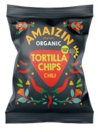 CHILI kukuričné ​​tortilla chipsy, BEZLEPKU, BIO, 75 g Amaizin
