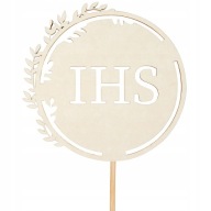 Ozdobný vrchnák pre Communion IHS Beermat Leaves dekorácia stola na tortu drevo