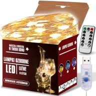 DRÔTOVÉ SVETLÁ LED SVETLÁ NA VIANOČNÝ STROMČEK USB 3m VIANOČNÁ DEKORATÍVNA