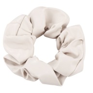 Do vlasov elastické scrunchies scrunchies eko koža biela hrubá kožená scrunchies