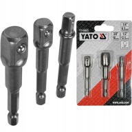 YATO SÚPRAVA HEX ADAPTÉRU SADA PRE ZÁSUVKY 1/4 3/8 1/2 OCEL 40CR YT-04685