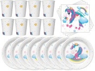 Sada tanierov, šálok, obrúskov, Magic UNICORN, Unicorn Birthday