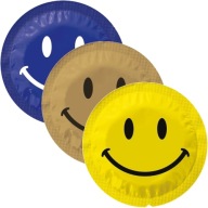 Klasické kondómy EXS SMILEY FACE, vtipný vzhľad, 1 ks