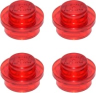 LEGO Okrúhly tanier 1x1 Trans Red 6208450 4073 - 4ks