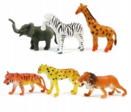 ZVIERATÁ POSTAVY DIVOKEJ zoo safari ŽIRAFA LEV SLON