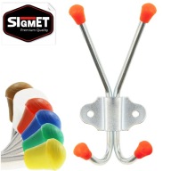 Nástenný vešiak so 4 školskými háčikmi COLORS HOOK