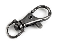 Kovová karabínka 10 mm x 40 mm čierna