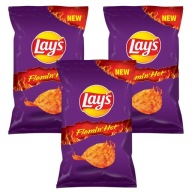 Lay's Flamin' Hot Potato chips s veľmi pikantnou príchuťou 3x 70 g