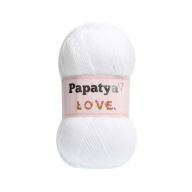 PRIADZA PAPATYA LOVE - AKRYLÁT - BIELA ​​- 1000