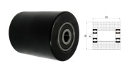 Polyamidový valec pre paletové vozíky, priemer 50 mm