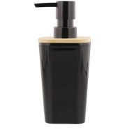 ZÁSOBNÍK ČIERNEHO BAMBUSOVÉHO MYDLA 17CM PLASTOVÝ ODOLNÝ KAPACITA 350 ML