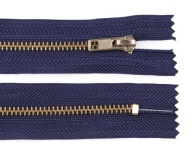 Kovový zips 16 cm na rifle, kabelky / NÁMORNÍCKA MODRÁ
