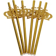 ZLATÉ GLITTROVÉ PAPIEROVÉ SLAMKY, 6KS