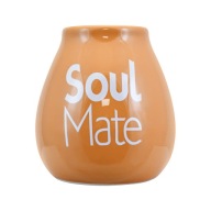 Béžová keramická tekvica s logom Soul Mate 350 ml