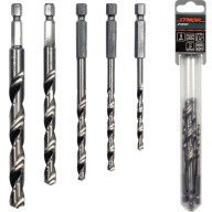 VŔTAČKY DO KOVU HRUBÉ 4-10MM HSS HEX 1/4” SADA 5 KS.