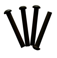 Čierne oceľové nity s guľovou hlavou 3 x 26 mm 100 g