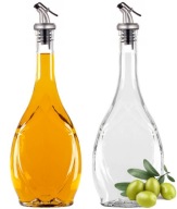DÁVKOVAČ SKLENENÁ FĽAŠA NA OLEJ OLIVOVÉ VÍNO UZÁVER ELEGANTNÁ PLNKA