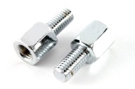 Zrkadlová redukcia, vnútorný závit P8 / vonkajší L8 CHROME