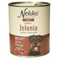 NEKKO DOSPELÉ VLHČENÉ KRMIVO PRE PSA KONZERVA JELEN 800g