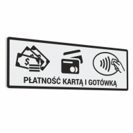 Nálepka - Platba kartou a v hotovosti - 10x30