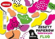 Farebný papier - fluo kriedový výrez A5 8 strán.