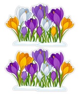 Jarná dekorácia na okná CROcuses (obojstranné)