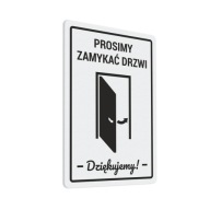 Nálepka - Zatvorte dvere 10x15