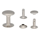 Jednostranné kožené nity, cvočky 12x4x15 mm SILVER 10 ks