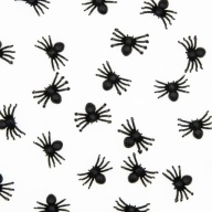 Halloweenske konfety dekorácia čiernych pavúkov 10 ks