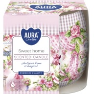 PARAFÍNOVÁ SVIEČKA VONNÁ SVIEČKA zo skla 20H 100G BISPOL SWEET HOME