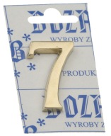 MOSADZNÉ ČÍSLO 7, ČÍSLO NA DVERE, SAMOLEPIACE, 5 cm