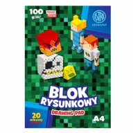 Pixel pre fanúšika Minecraftu na kreslenie blok A4 20 strán