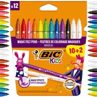 BIC KIDS MAGIC TRIPS VÝLETY ZNAČOVAČE MAGICKÉ PERÁ S GUMOU 12 FAREB