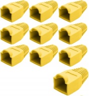 Gumový kryt na zástrčku RJ45, 10 kusov, žltý
