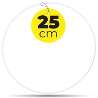 Kovový krúžok na lapač snov, biely, 25 cm