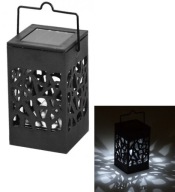 SOLAR záhradné svietidlo, studené, RETRO, LED kôš, závesné, stojace