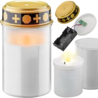 SVIEČKA VEČNÁ LAMPA SVETLO LED SVIEČKA DEŇ MRTVÝCH PRE CINTORÍN