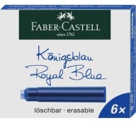 KRÁTKE MODRÉ NÁPLNE 6KS FABER CASTELL