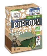POPCORN SO SOĽOU NA PRÍPRAVU V MIKROVLNNEJ RÚBE, BEZLEPKOVÝ BIO (3 x 90 g