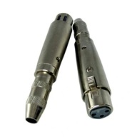 Adaptér 6.3 mono jack zásuvka, XLR 3p zásuvka (1593)