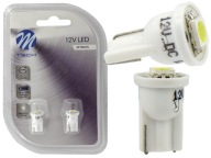 M-TECH LED PARKOVÁ ŽIAROVKA 12V W5W BIELA ​​2 KS